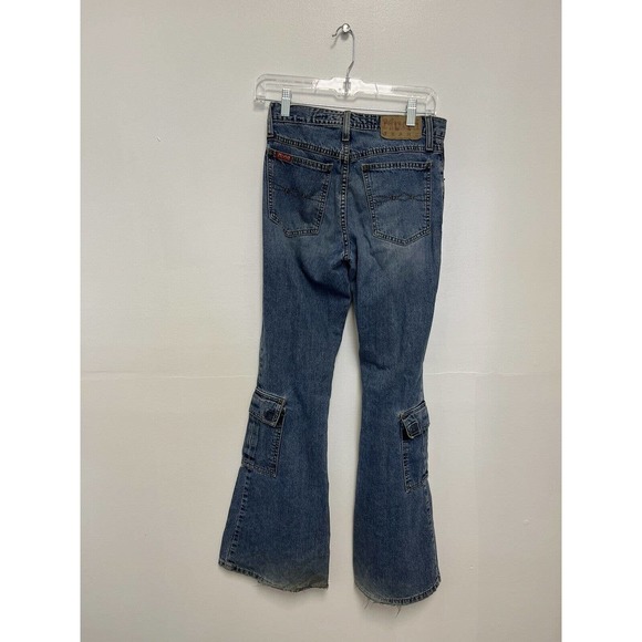 Vintage Mudd Low Rise Boot Cut Flare Blue Denim Jeans Y2K Size 3 - Picture 5 of 5
